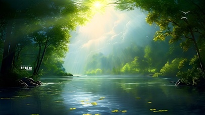 4K 温馨阳光森林