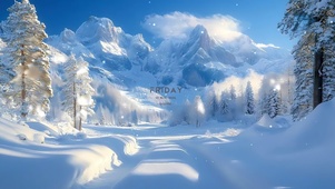 冬天的雪景