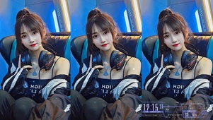 超清电竞马尾少女