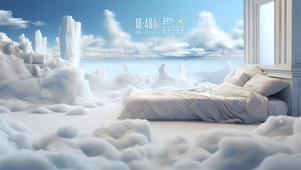 浓雾鸟鸣的清晨