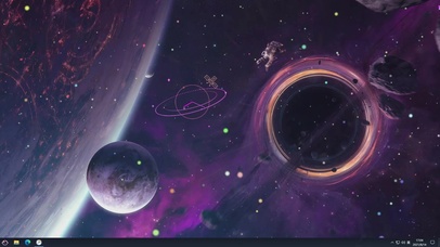 4k 太空人穿越星球主题