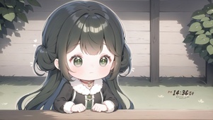 呆萌的小女孩