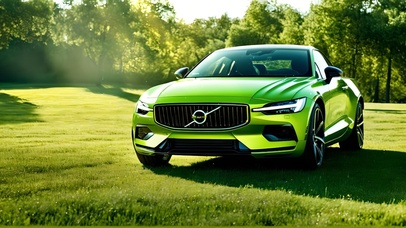 绿色沃尔沃跑车