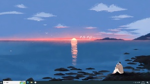 海边看晚霞