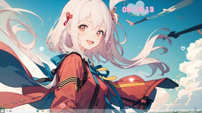 4k飞鸟可爱白毛女孩