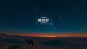 沙漠星空骆驼