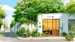 惬意的绿植小镇