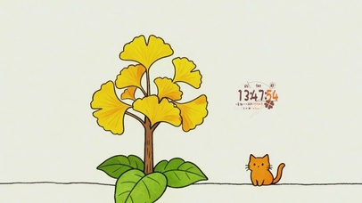 简约治愈插画猫咪