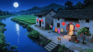 夜晚乡村