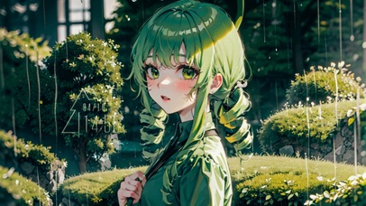 4k雨中失落少女