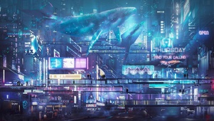 4K赛博朋克鲸鱼城