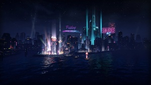 海岸城市夜景