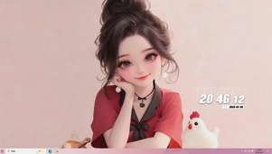 可爱女孩与萌宠桌面主题