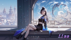 她的容颜如桃花般娇美