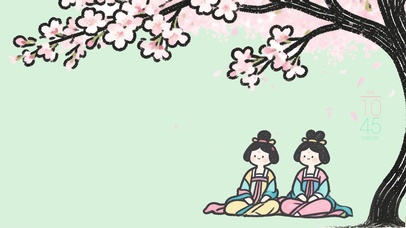 简蜡春日赏樱闺友