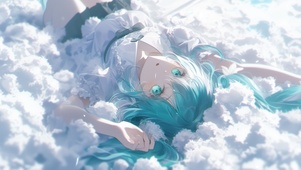 雪墨壁纸丨初音未来丨绵绵云朵丨