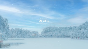 4K唯美冬季湖面