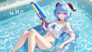 泳池少女甘雨