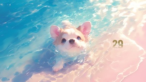 海滩狗狗