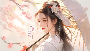 古典温婉 樱花女神	