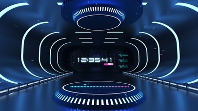 赛博朋克霓虹科技飞船