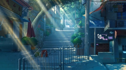 4K唯美治愈日系阳光街道