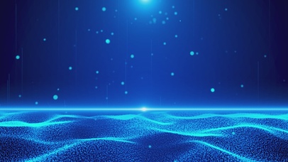 大气蓝色海波浪粒子