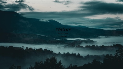 4K雨中云雾山林