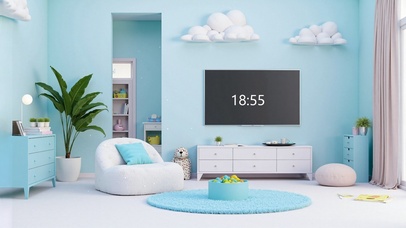 蓝色客厅摸鱼小电视