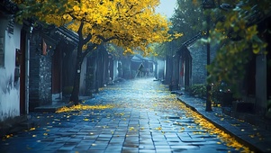 秋天小巷