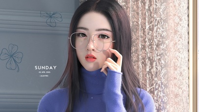 毛衣眼镜小姐姐