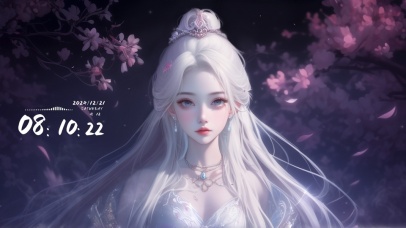 4K古风白发女神