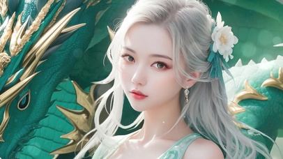 4K唯美清纯古风白发美女