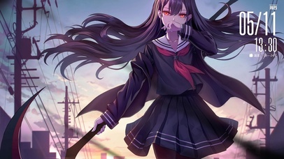 二次元JK水手服 镰刀少女 