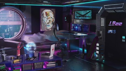 赛博朋克科技房间