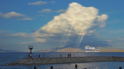 4k 治愈温馨海岸灯塔