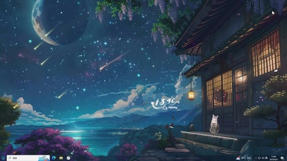 海边夜景-桌面主题