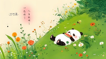 悠闲熊猫宝宝