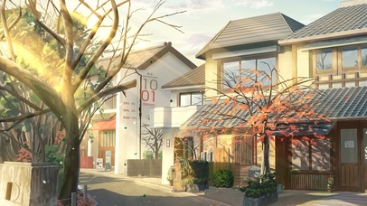 唯美暖冬日式街道