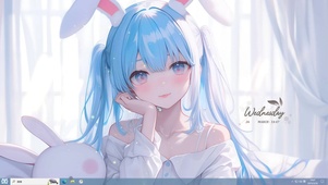 可爱兔耳少女主题