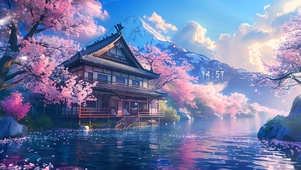 古风樱花仙境