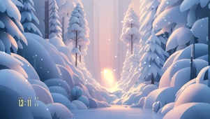 4K森林雪景