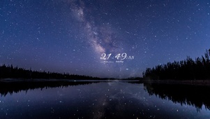 4K 唯美夜晚星空银河