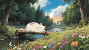 宫崎骏夏日猫咪