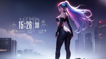 赛博朋克风时尚少女