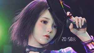 酷炫短发少女