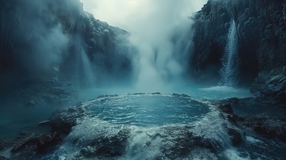 火山半岛热气温泉