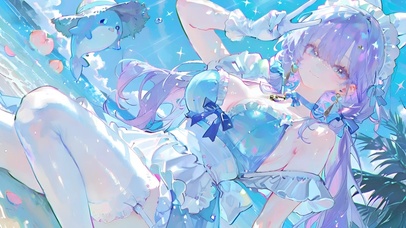 坎特蕾拉-海边泳装少女