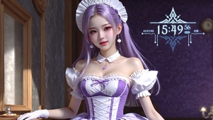 紫发女仆