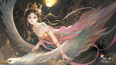 仙羽沐光翔瑞呈祥